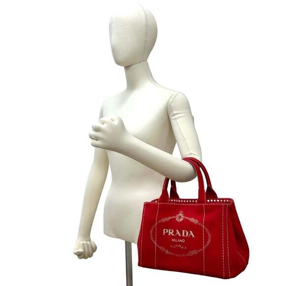 PRADA Red Canvas Shoulder Bag - Picture 2 of 10